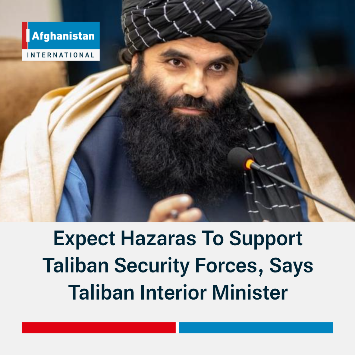 Expect Hazaras To Support Taliban Security Forces, Says Taliban ...