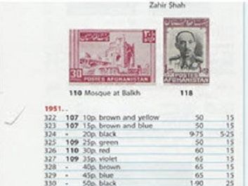 مجموعه 'کمنظیری' از تمبرهای پستی افغانستان در ایران به نمایش گذاشته میشود