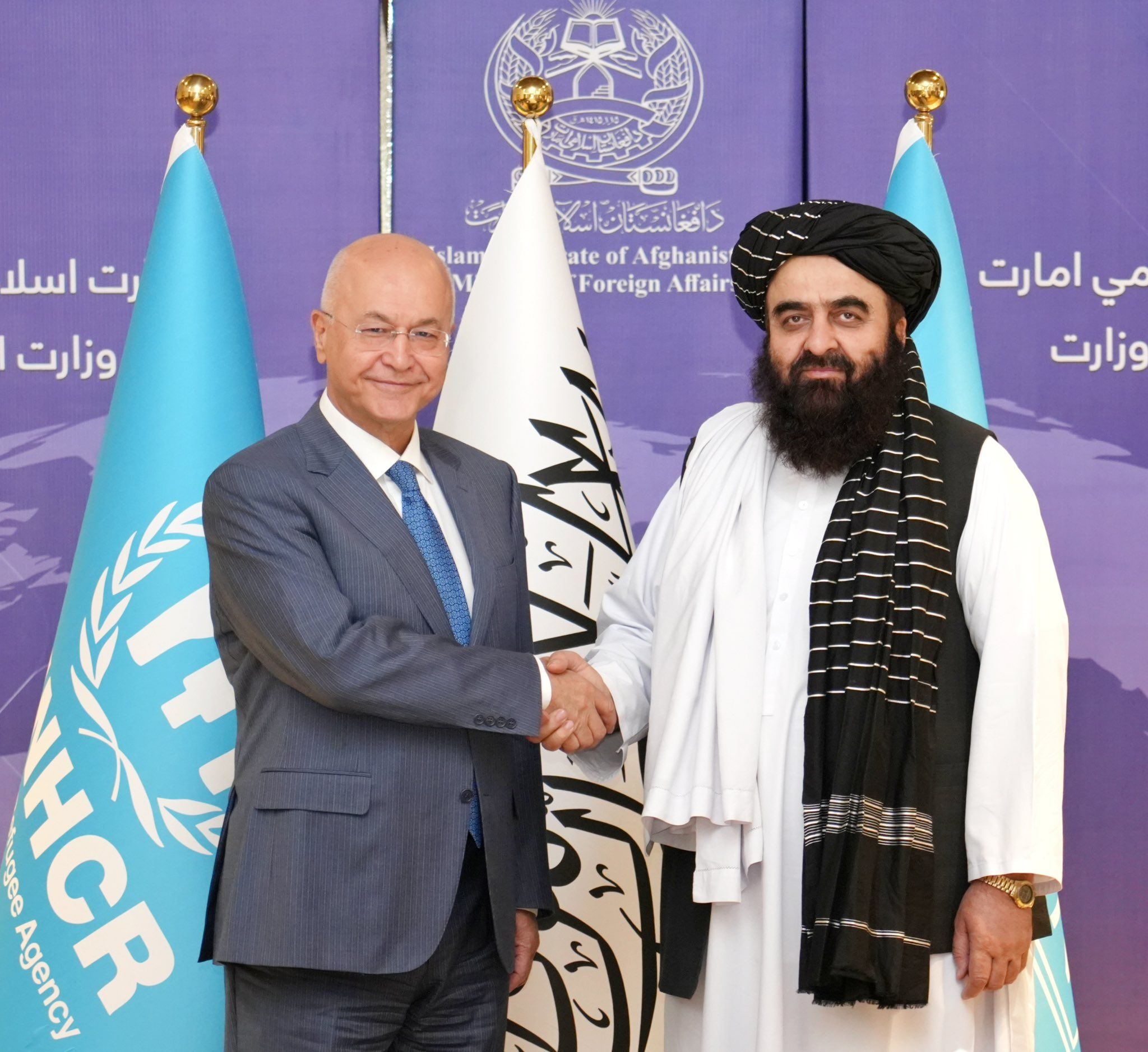برهام صالح و امیرخان متقی