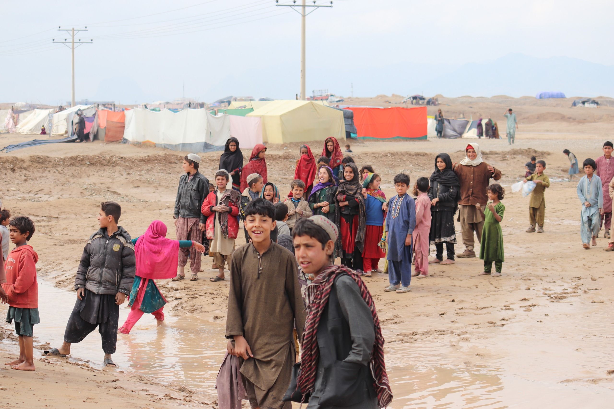 په کندهار کې افغان کډوال ماشومان