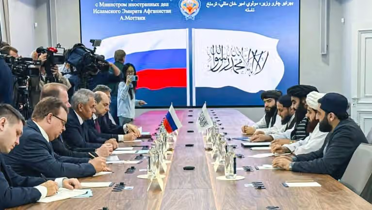 وزير خارجية طالبان يعقد لقاء مع أمين مجلس الأمن الروسي