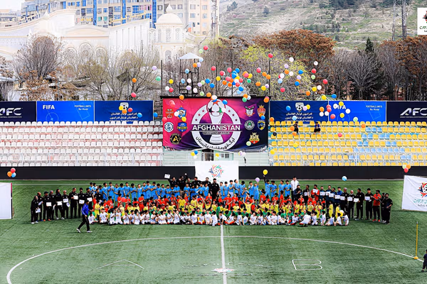 جشنواره فوتبال پایه با حضور دوصد فوتبالیست در کابل برگزار شد