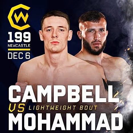 د رزمي لوبو افغان لوبغاړی فرامرز محمد له خپل سیال رایان کمپبل سره لوبه کوي