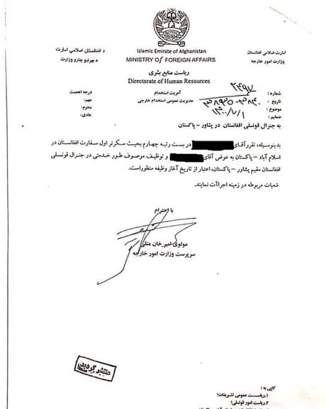 طالبان دومین دیپلومات شان در پاکستان را تعیین کردند