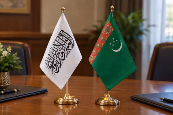 طالبانو له ترکمنستان سره د تورغونډۍ د اوسپنې پټلۍ پروژې او د سوداګرۍ پر زیاتوالي خبرې کړې