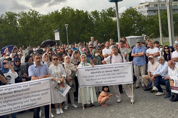 Afghan Activists In Austria Protest Deportations From Iran, Pakistan