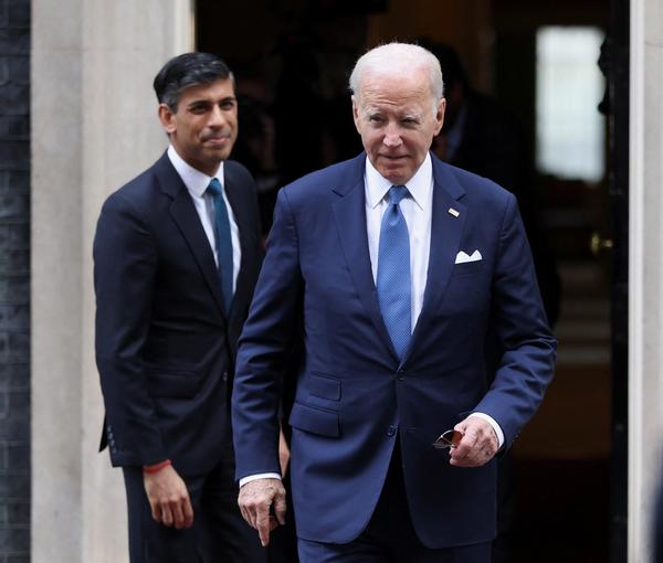 بایدن و سونک بر سر تقویت ائتلاف خود و ادامه حمایت از اوکراین توافق کردند