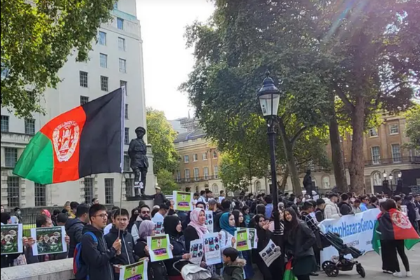 Protesters Gather In Front of UK PM’s Office, Demand End to Hazara Genocide