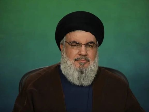 حسن نصرالله در مراسم تشییع جنازه فرمانده حزبالله سخنرانی میکند