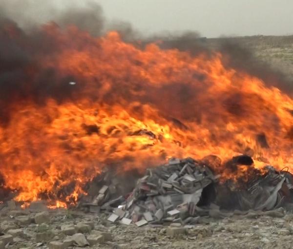 Taliban’s Ministry of Vice and Virtue Sets Confiscated Musical Instruments on Fire