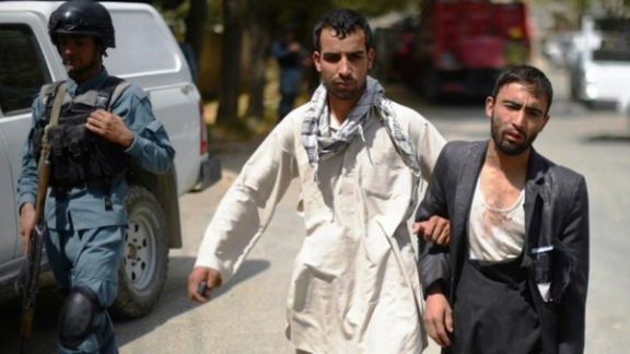 په پغمان کې د ځانمرګي له چاودنې وروسته د ټپیانو انځور