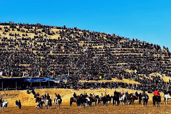 رقابتهای دو روزه بزکشی با اشتراک چاپاندازان ٩ ولایت در سرپل آغاز شد
