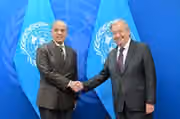 شریف در دیدار با گوترش: پاکستان نگران «تهدید فزاینده تروریسم از خاک افغانستان» است