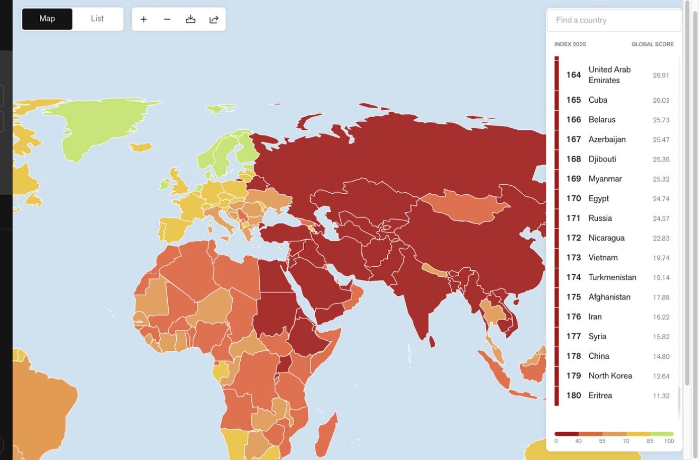 افغانستان به قعر جدول آزادی بیان سقوط کرده است