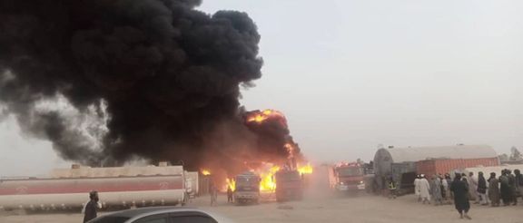 دفتر والی طالبان در قندهار از مهار آتشسوزی در ذخیرهگاه سوخت این ولایت خبر داد