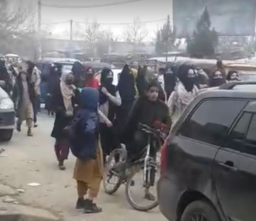 Afghan Women Protest in Takhar Against Taliban's Ban on Higher Education for Girls