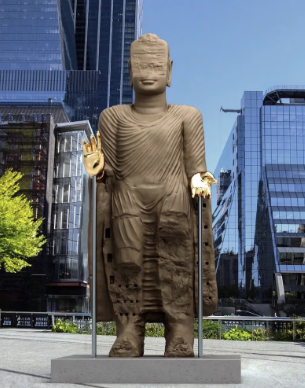 «نورٌ ساطع على الكون»... تمثال بوذا باميان يُنصب في نيويورك