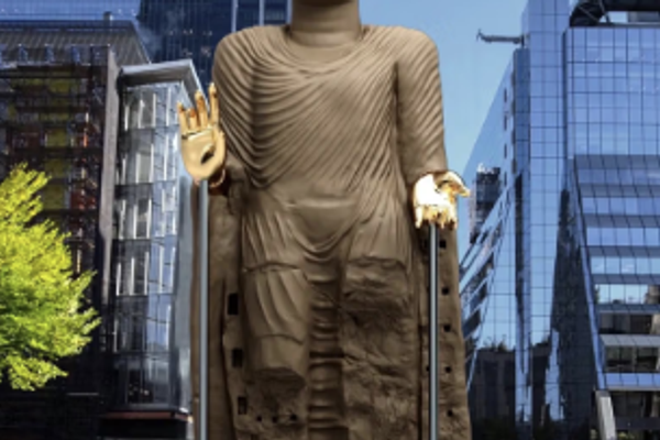 «نورٌ ساطع على الكون»... تمثال بوذا باميان يُنصب في نيويورك