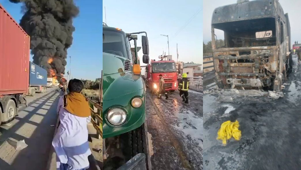 په نیمروز کې د ایران دوه تېل وړونکي ټانکرونه سوځېدلي