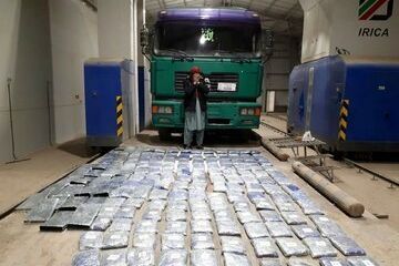 مرزبانی ایران بیش از ۱۵۰ کیلو مواد مخدر در نزدیکی افغانستان کشف و ضبط کرد