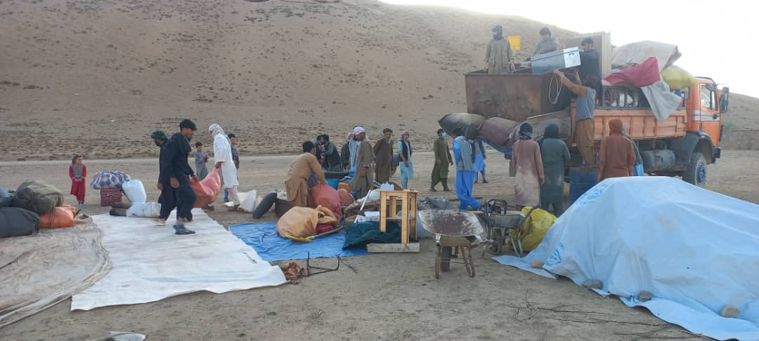 طالبان در غور ده‌ها خانواده را مجبور به کوچ اجباری کرد
