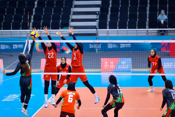 تیم ملی والیبال زنان افغانستان مقابل ایران باخت