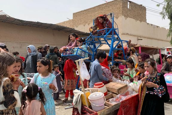 په کندهار کې ماشومان د اختر د لوبو پر مهال