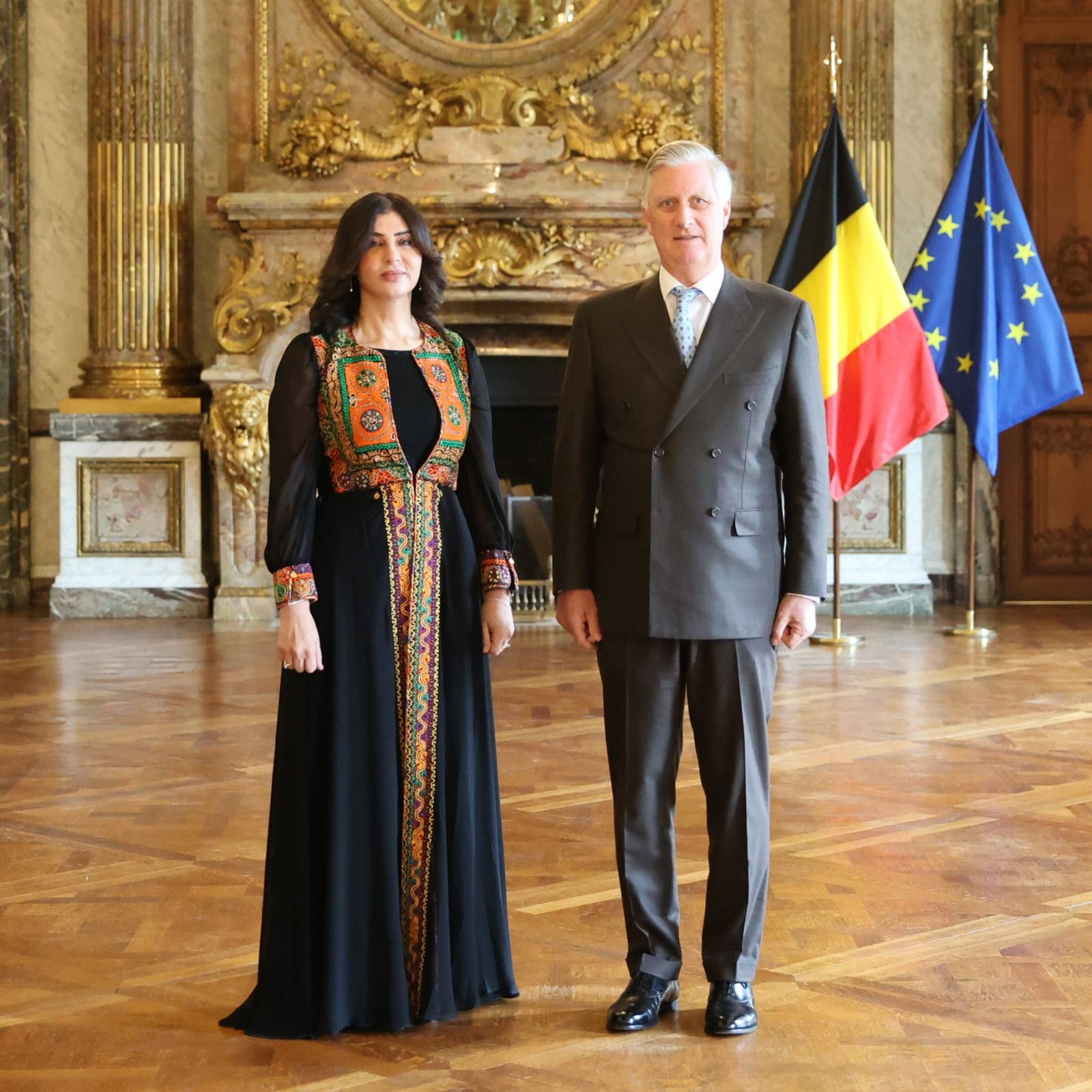 لحظه‌ای تاریخی؛ پادشاه بلجیم اعتبارنامه نخستین سفیر فلسطین را پذیرفت