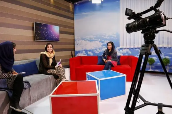 Taliban Whips Out New Mandatory Mask Rule For Female Guests on TV