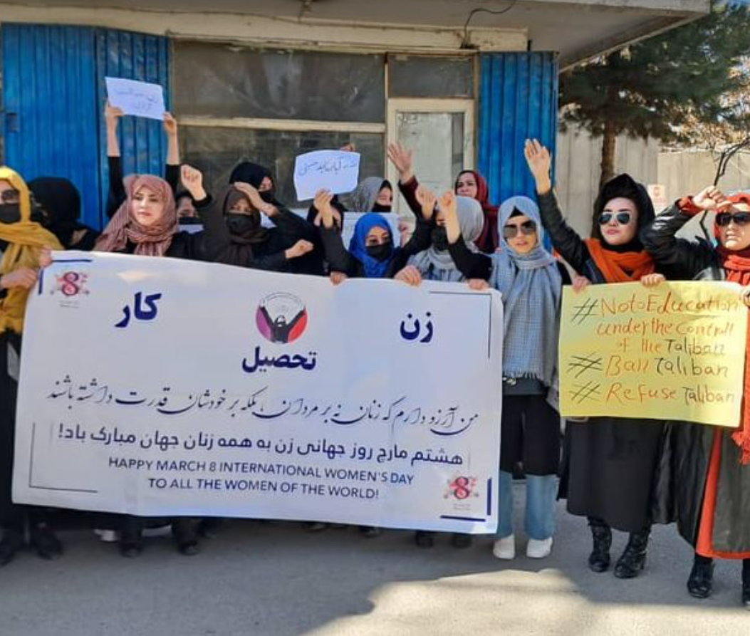 Afghan Women Hold Protest in Kabul Against Taliban’s Restrictions
