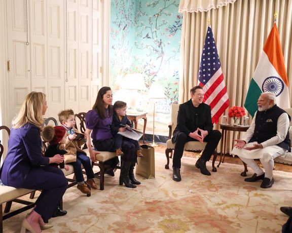 ایلان ماسک کودکان خود را به جلسه با نخستوزیر هند برد