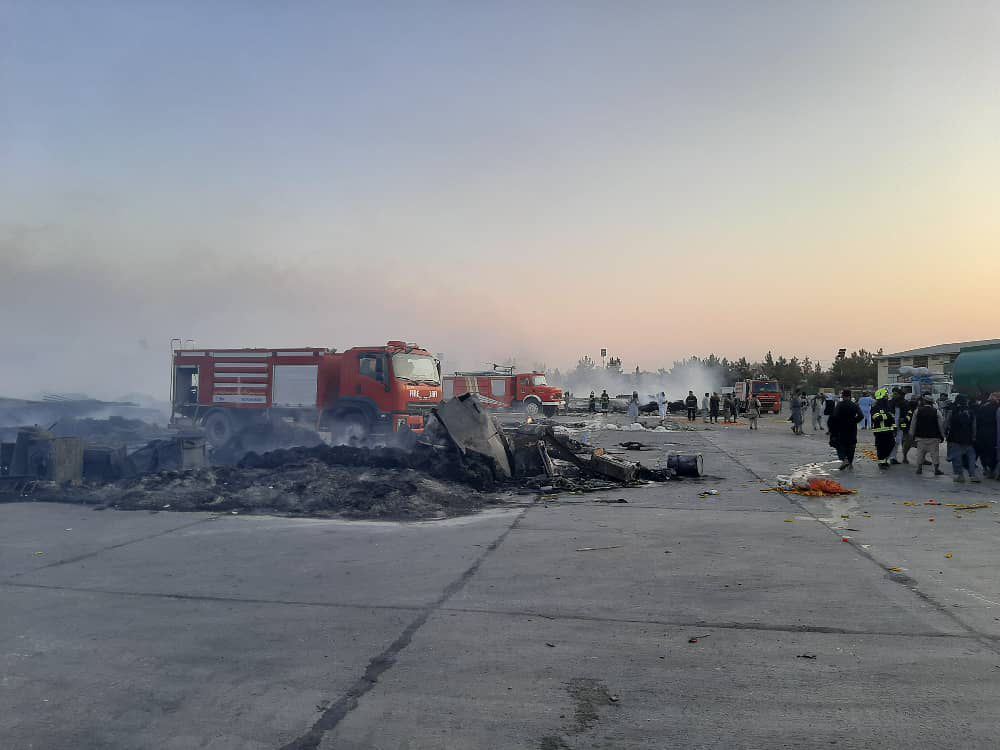 مقام ایرانی می‌گوید در آتش‌سوزی گمرک اسلام‌قلعه ۵۰ کامیون حامل کالاهای تجارتی حریق شده است